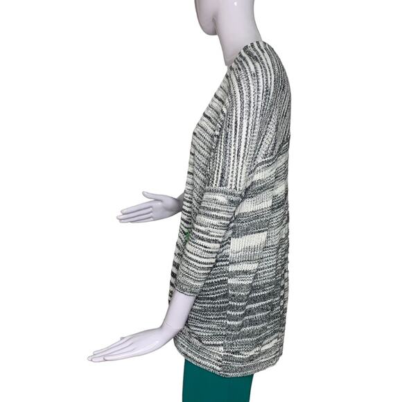 Express Fine Knit Open Cardigan Space Dye 3/4 Sleeve Size S Front Pockets - Picture 7 of 13